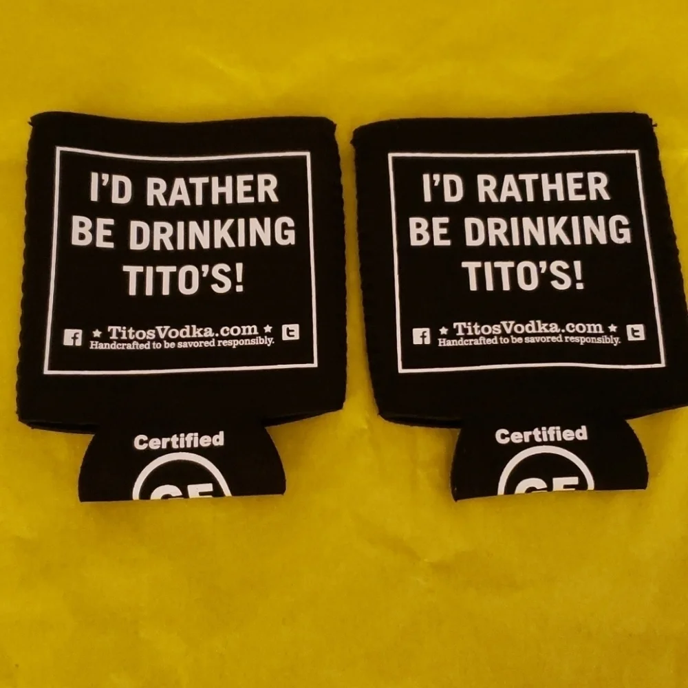 Tito's Handmade Vodka Branded Koosie- Set of Two